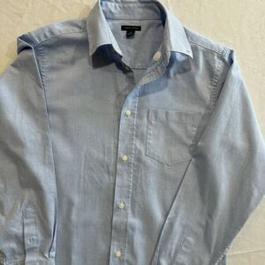 Tommy Hilfiger Boys Dress Shirt Size 16 Button Down Collared Long Sleeve Blue